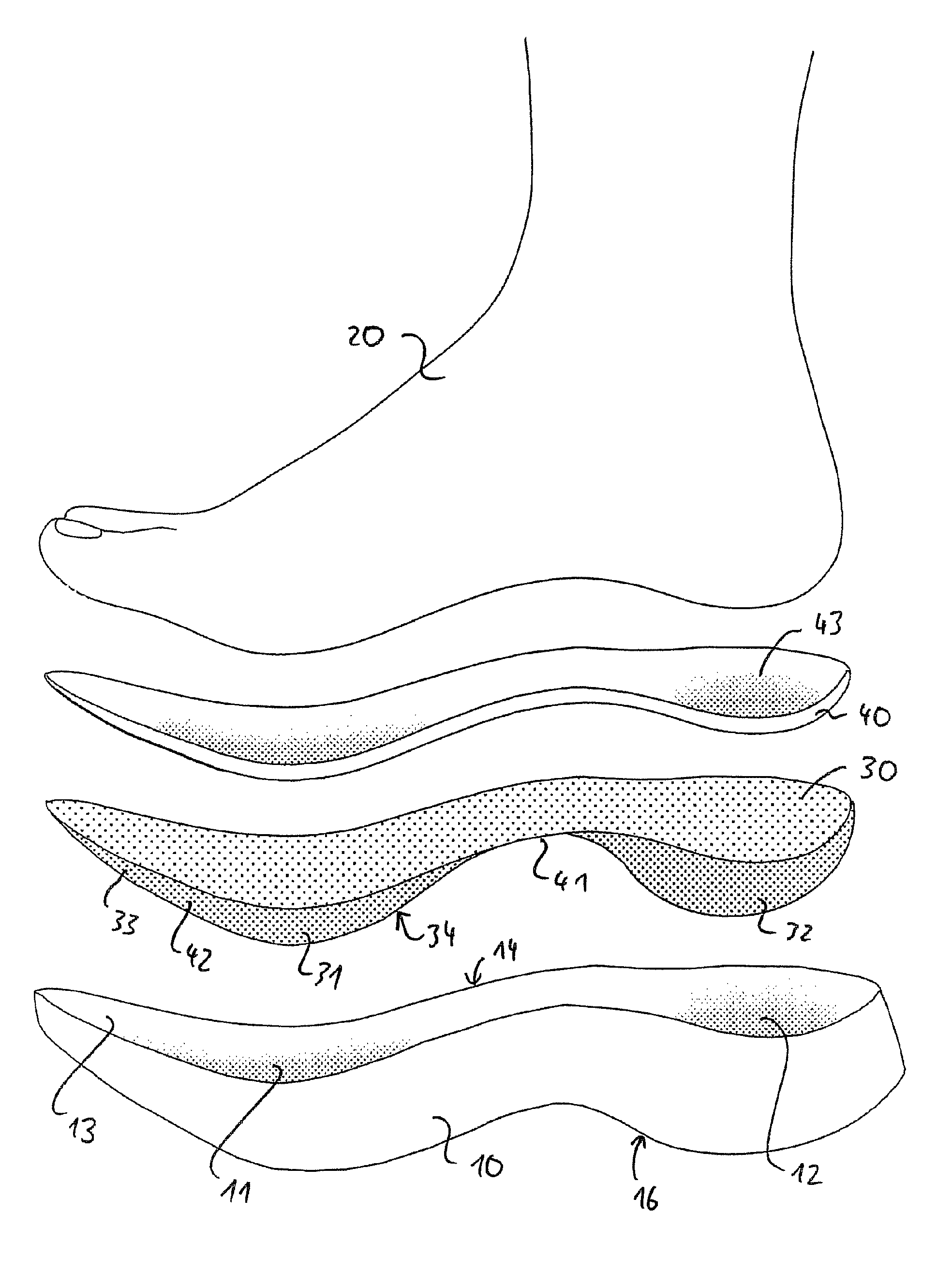 Shoe sole element