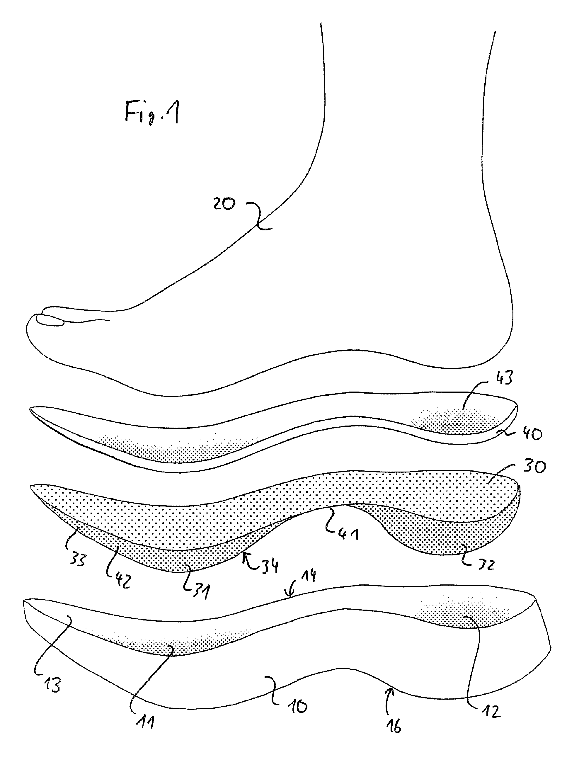 Shoe sole element