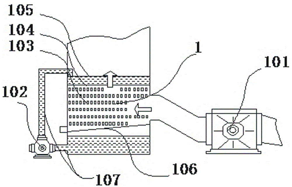 Small-sized tower-shaped combined type waste gas treatment device