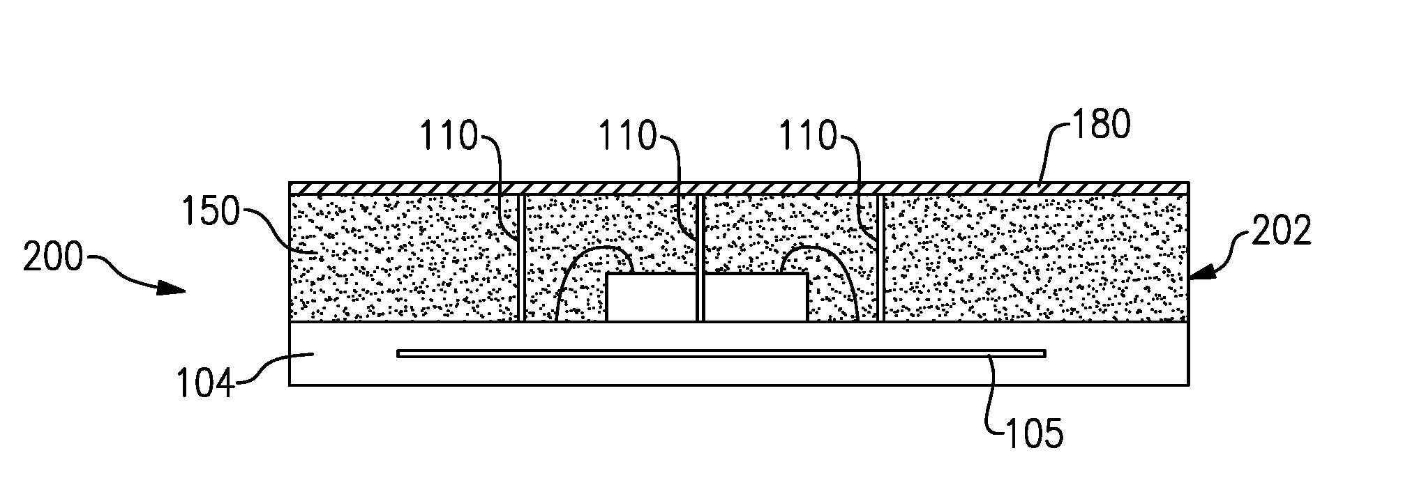 Shielded module having compression overmold