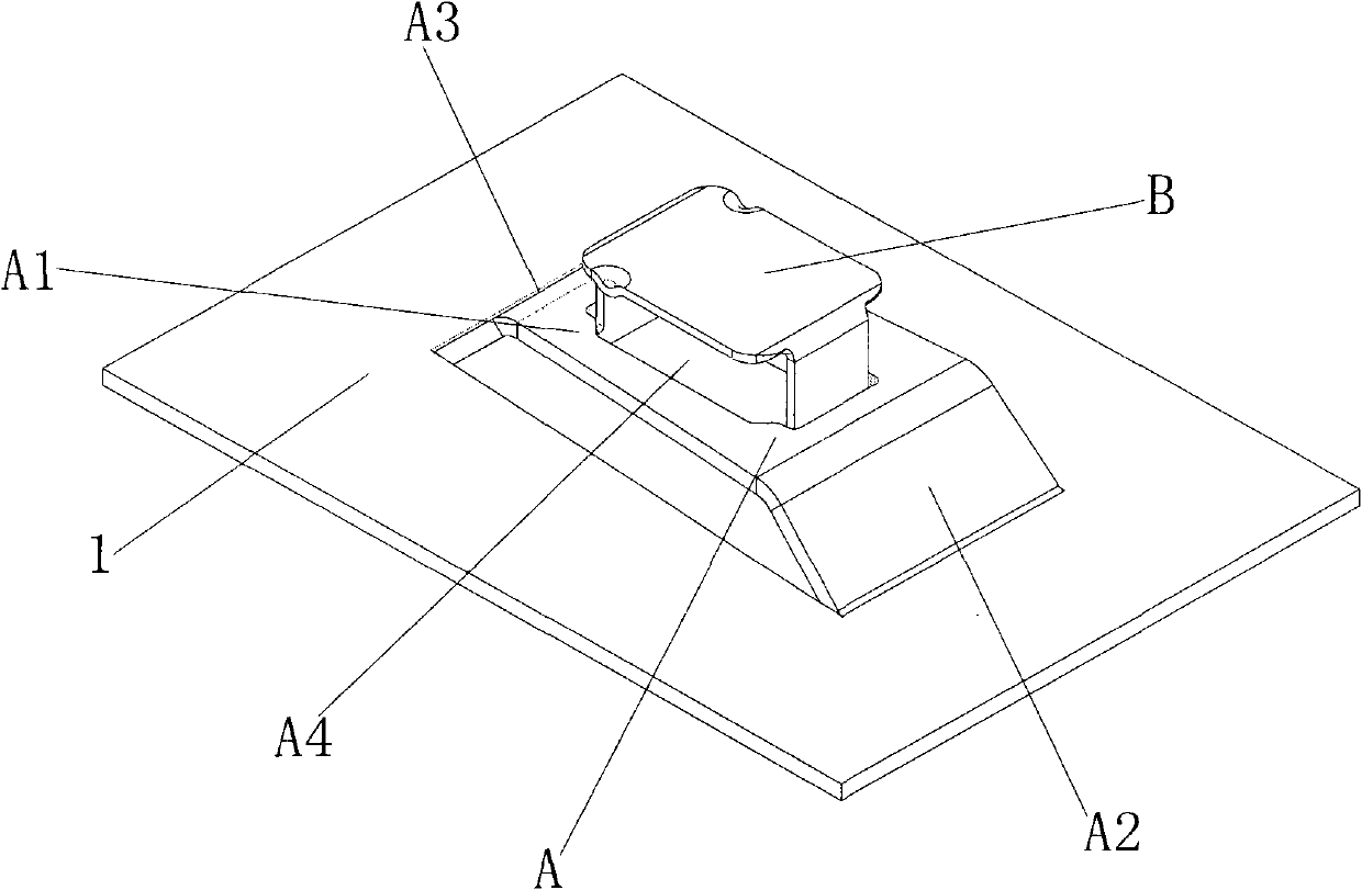 Tower tray provided with rectangular combination valve