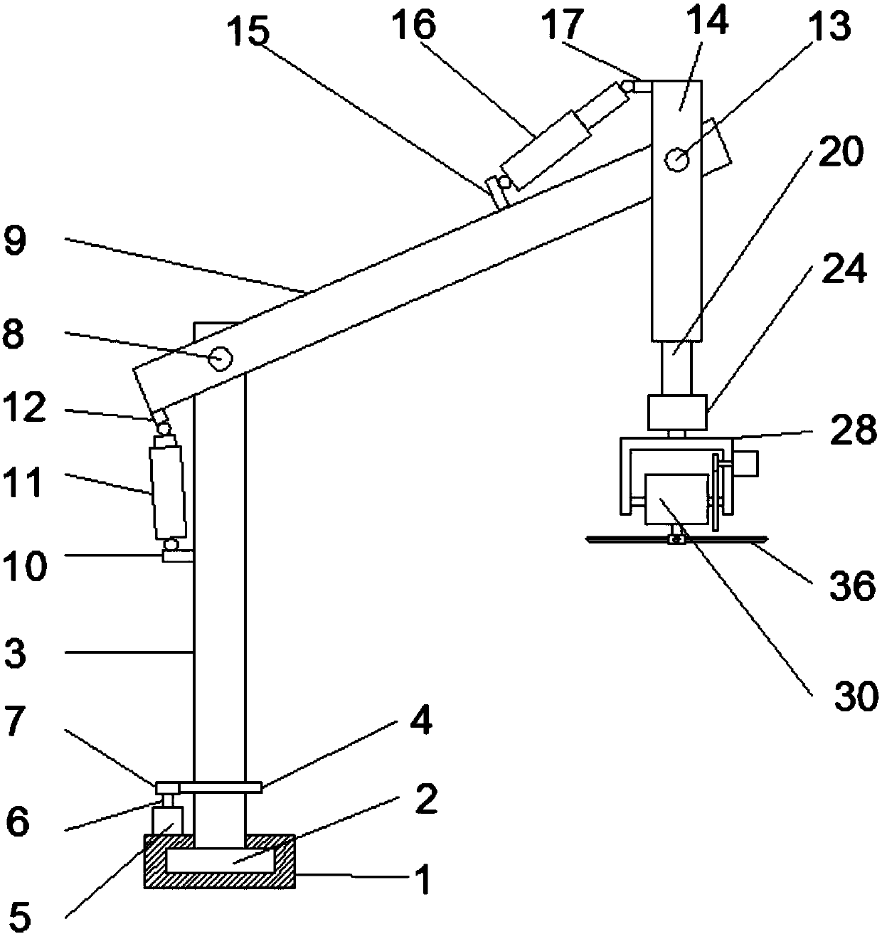 Nursery stock trimming device