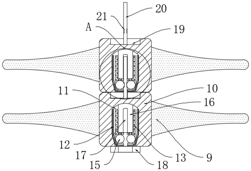 A splicing type ceramic insulator with reinforcing rib structure