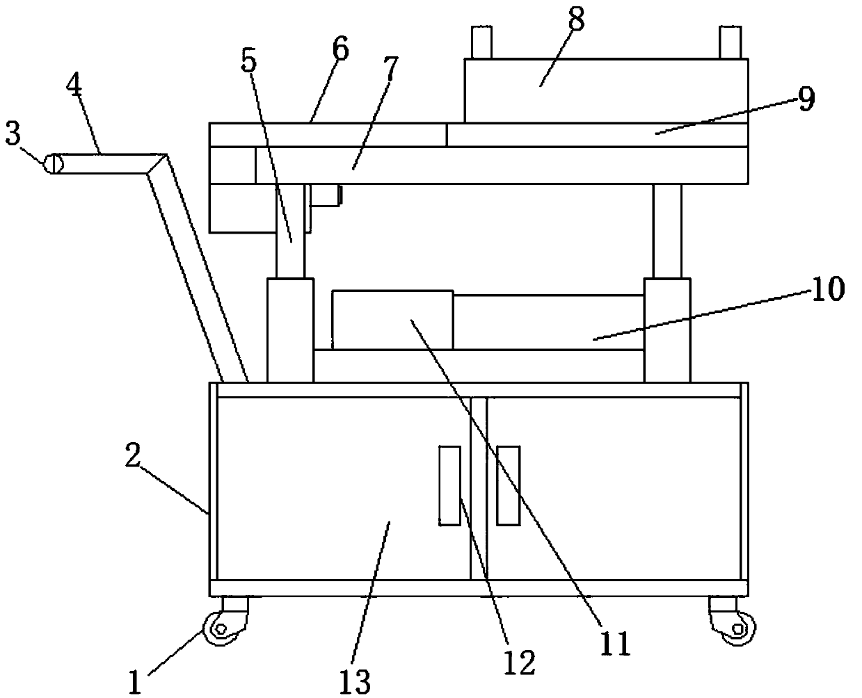 Blood drawing nursing device for pediatric department