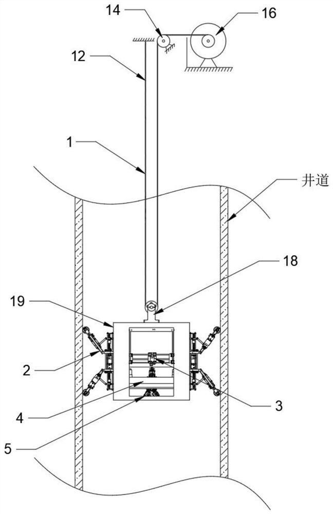 A kind of elevator guide rail bracket pre-installation equipment