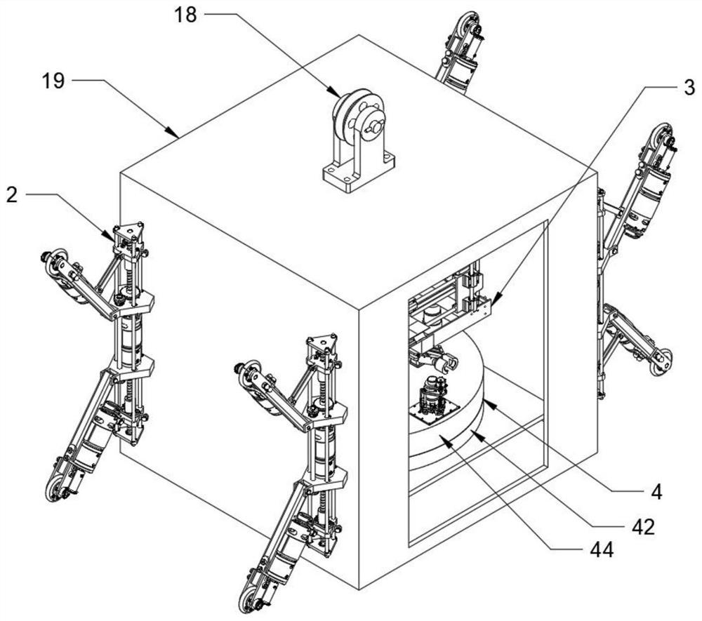 A kind of elevator guide rail bracket pre-installation equipment