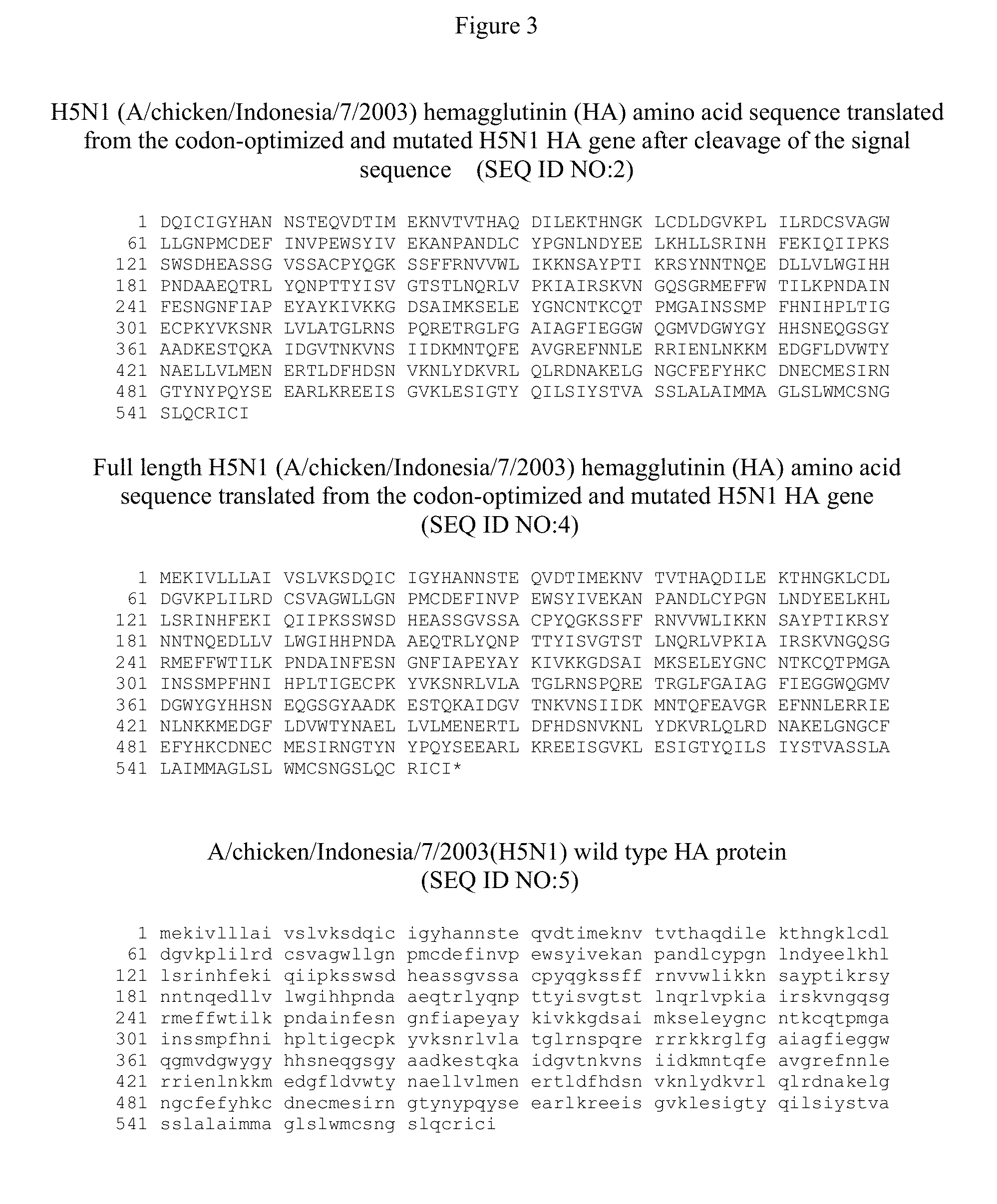 Recombinant avian influenza vaccine and uses thereof