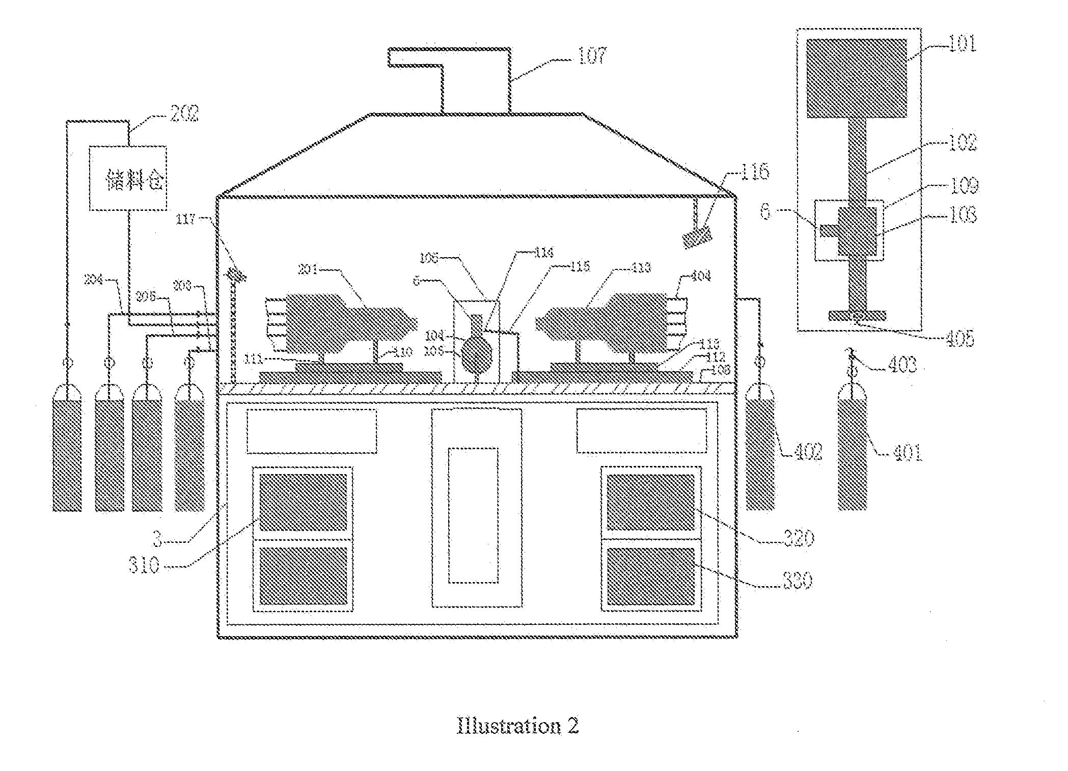 Type of testing equipment for detecting the failure process of thermal barrier coating in a simulted working environment