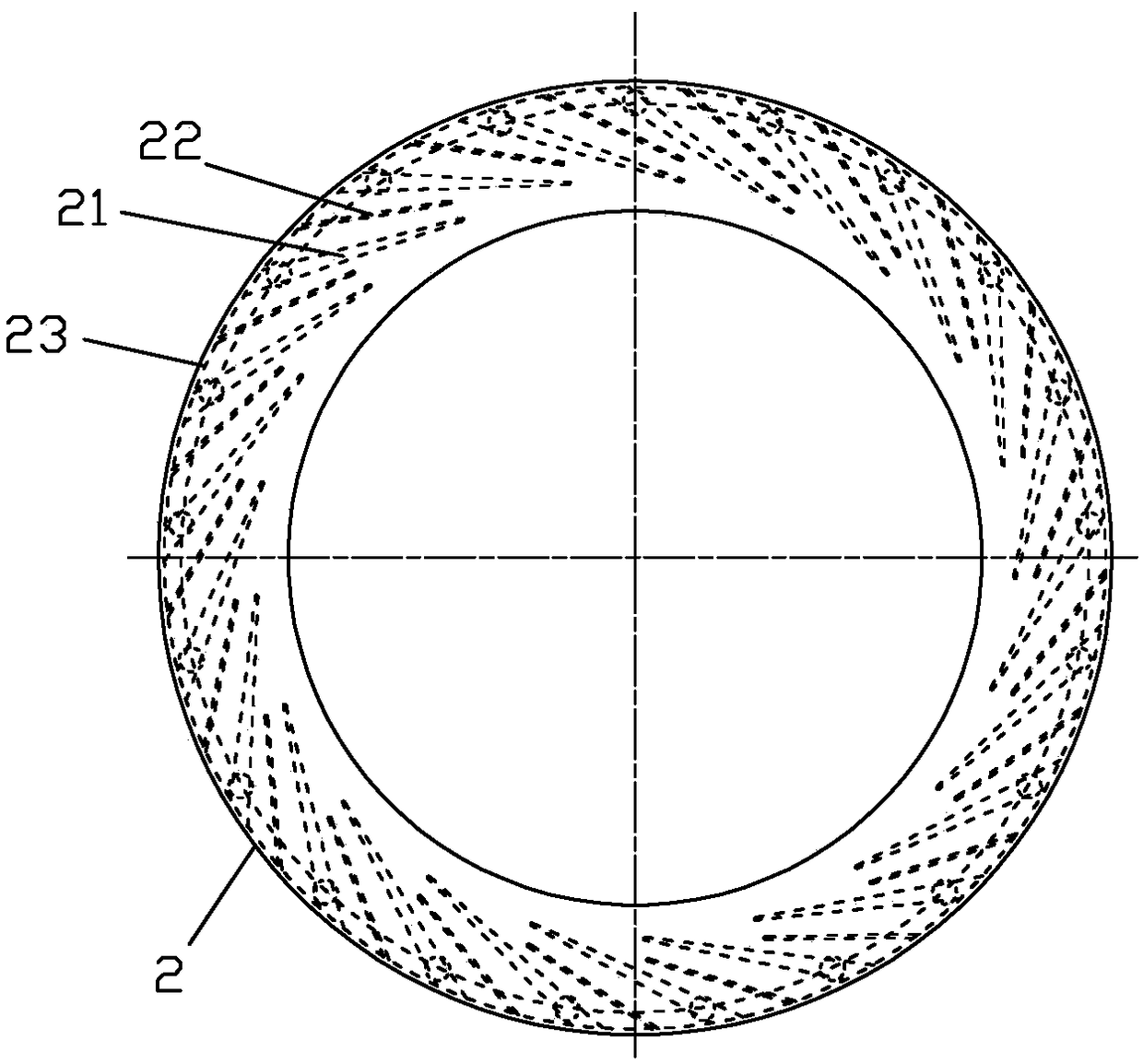 Detection tool for damage condition of main blade of power diffuser and detection method