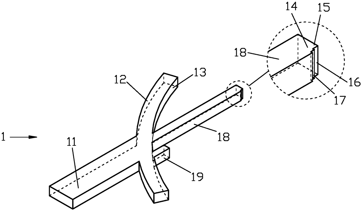 Detection tool for damage condition of main blade of power diffuser and detection method