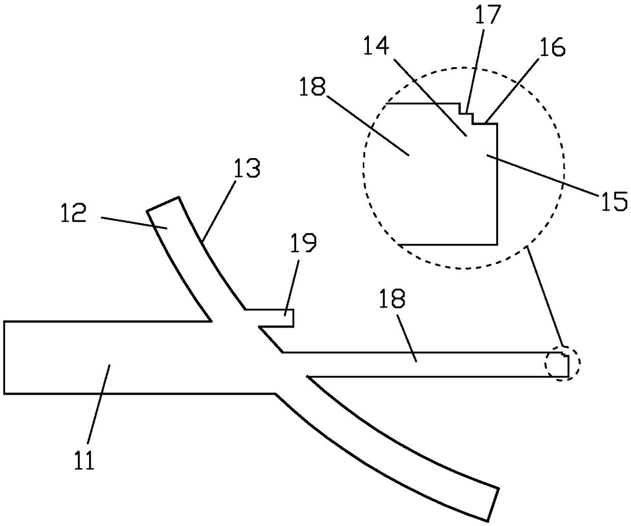 Detection tool for damage condition of main blade of power diffuser and detection method