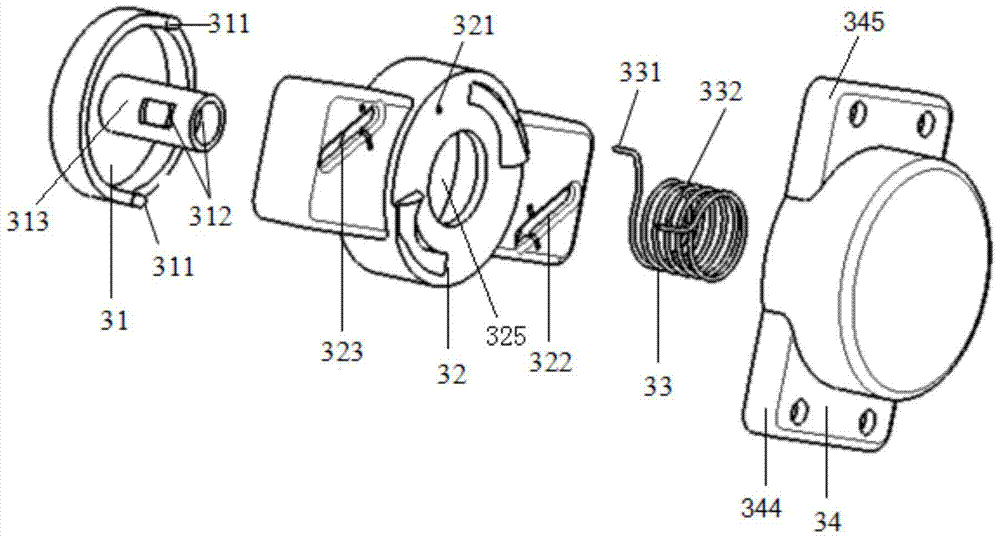 A push-and-twist glove box lock structure