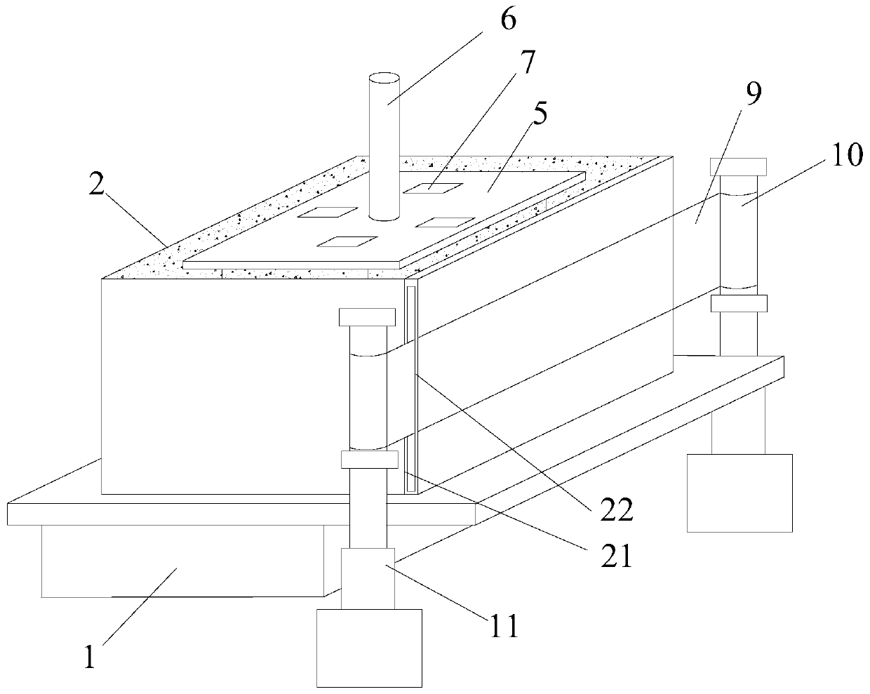 A seismic test device for karst pile foundation based on a small shaking table model