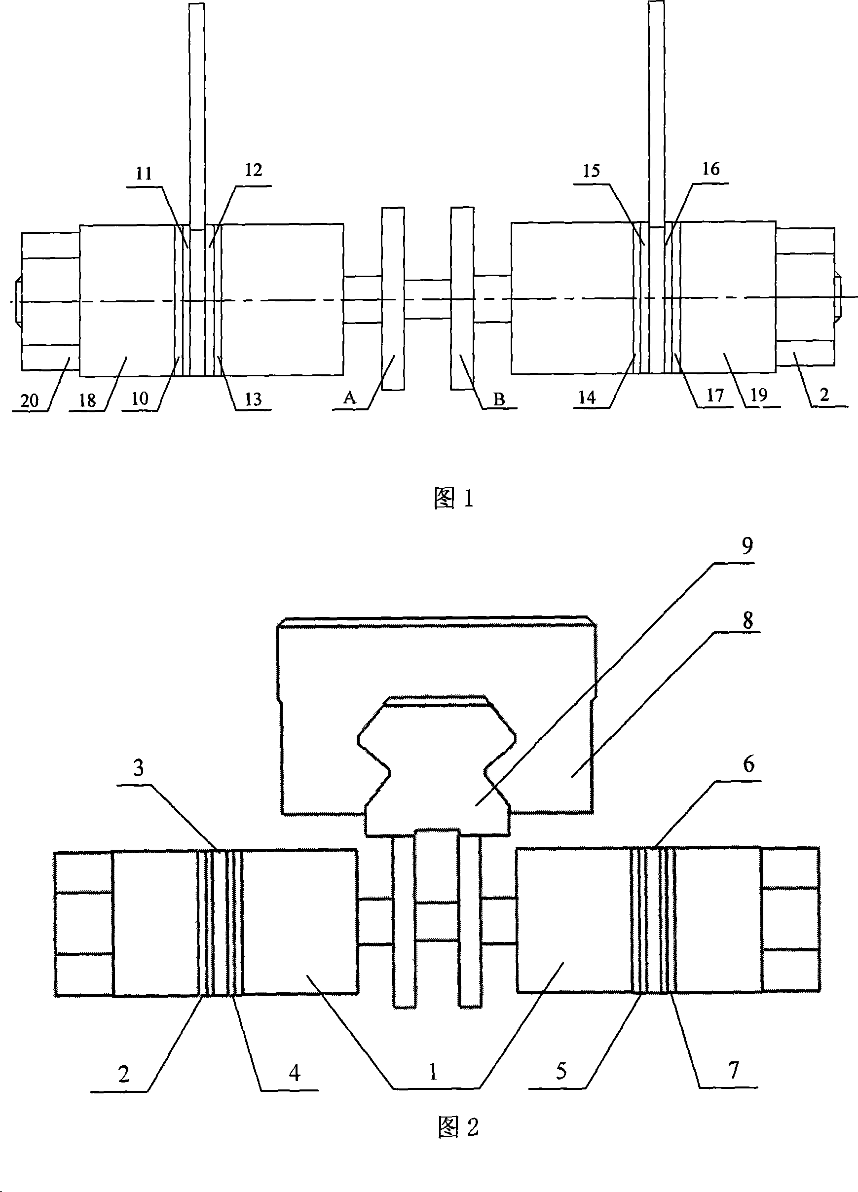 Column structure dual-wheel foot driving linear ultrasonic motor and electric exciting manner