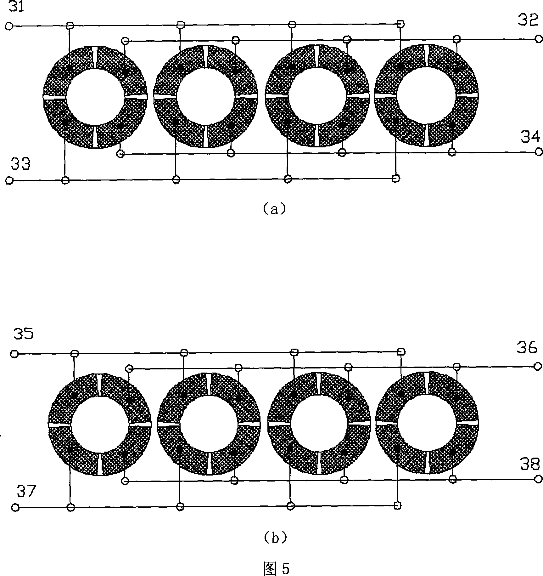 Column structure dual-wheel foot driving linear ultrasonic motor and electric exciting manner