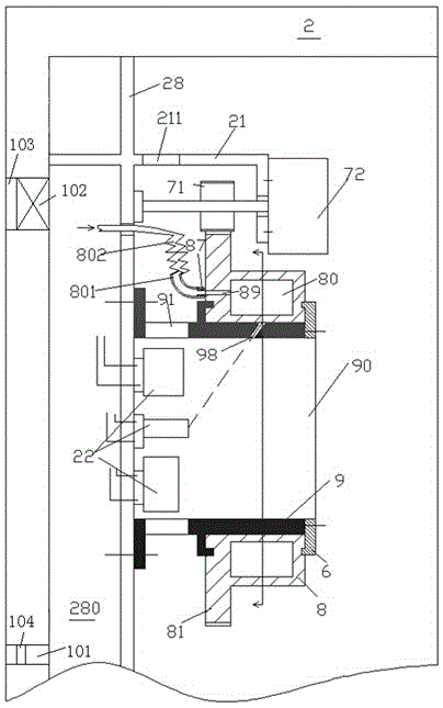 Electric cabinet capable of local cooling and dust proofing