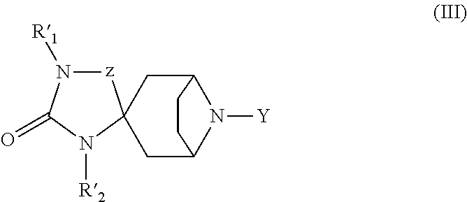 Spirotropane compounds