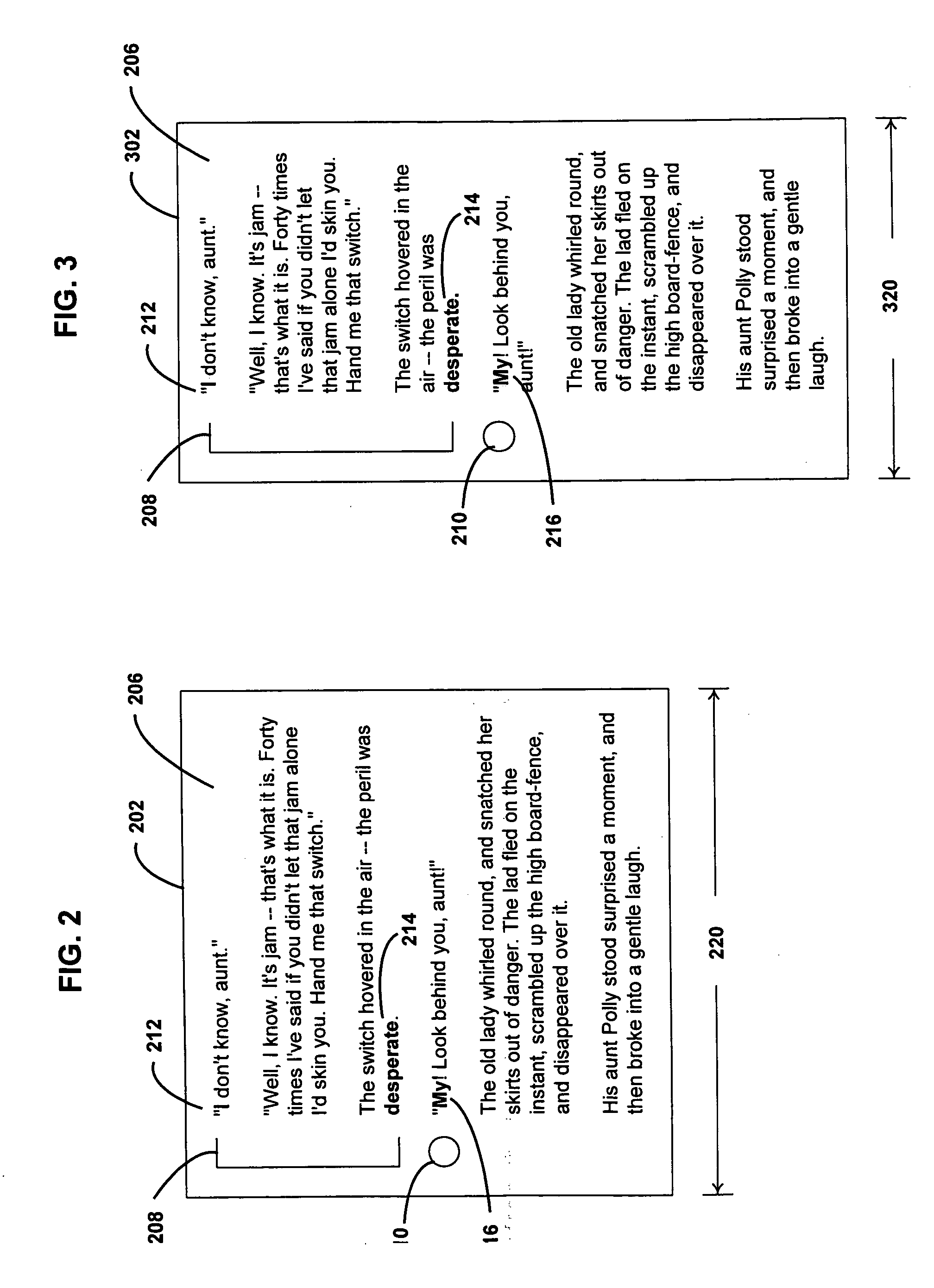 Text reflow in a structured document