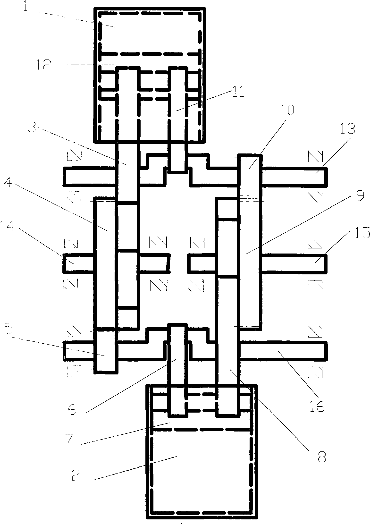 Double-cylinder mutual pressuring prime motor