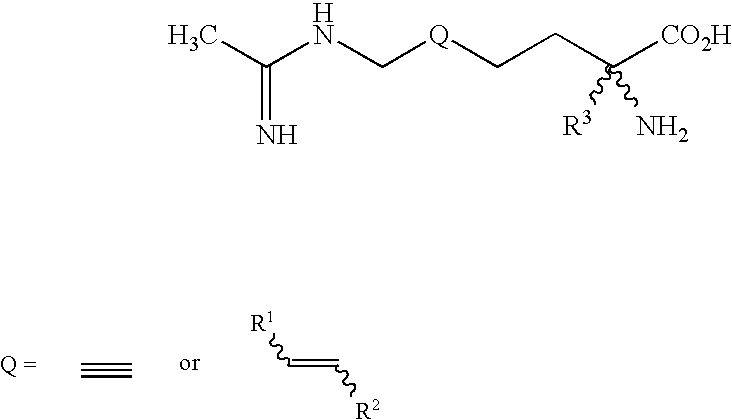 2-Amino-2-alkyl-5 heptenoic and heptynoic acid derivatives useful as nitric oxide synthase inhibitors