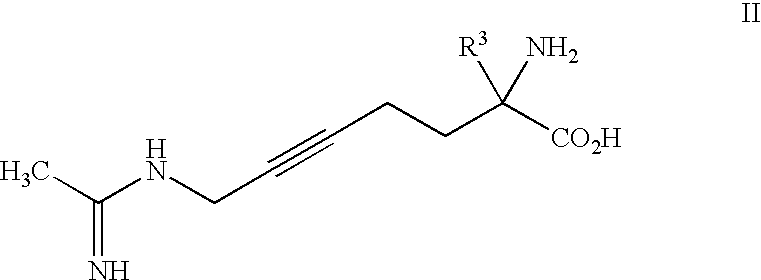 2-Amino-2-alkyl-5 heptenoic and heptynoic acid derivatives useful as nitric oxide synthase inhibitors