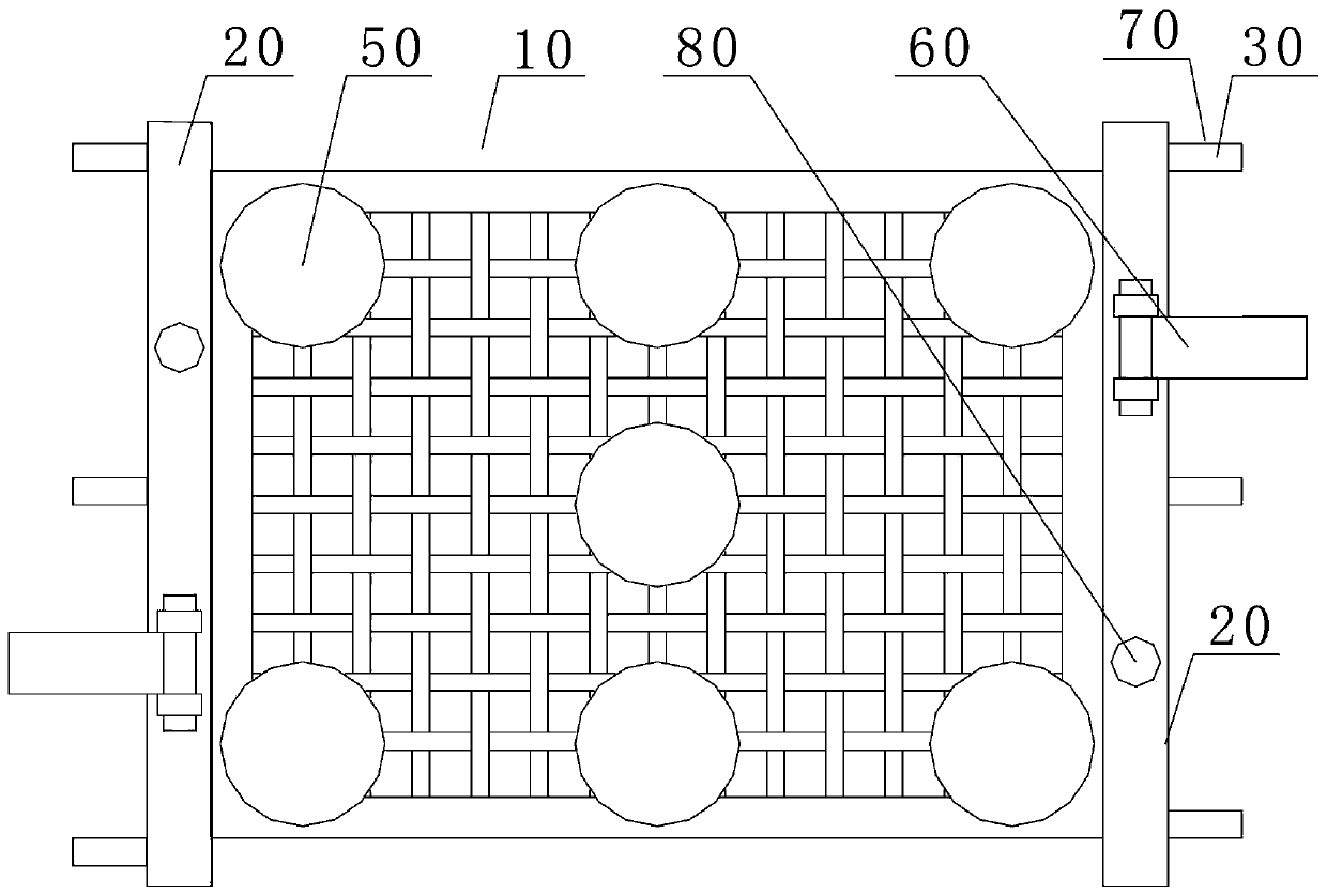 Bracket for spray anchor net support construction for high seismic zone crushing area