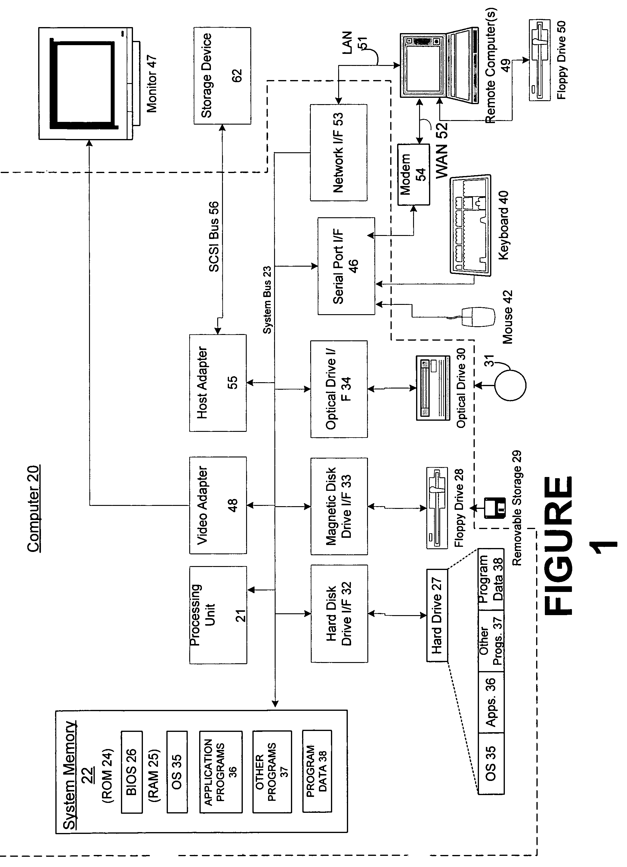 Partial migration of an object to another storage location in a computer system