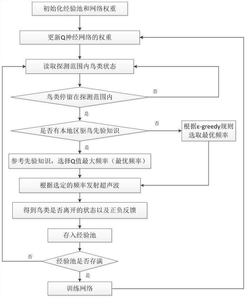 DQN (deep Q network)-based selection method for ultrasonic bird-repelling optimal frequency