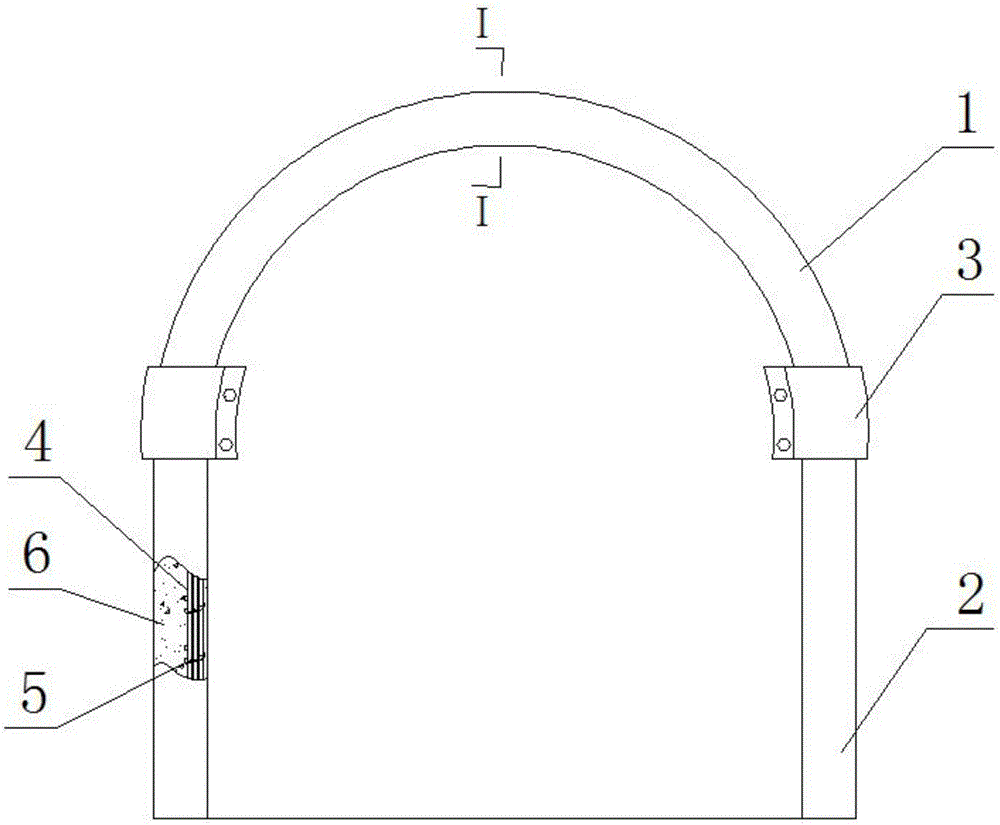 Pipe type shed frame supporting structure used for down-hole roadway and tunnel