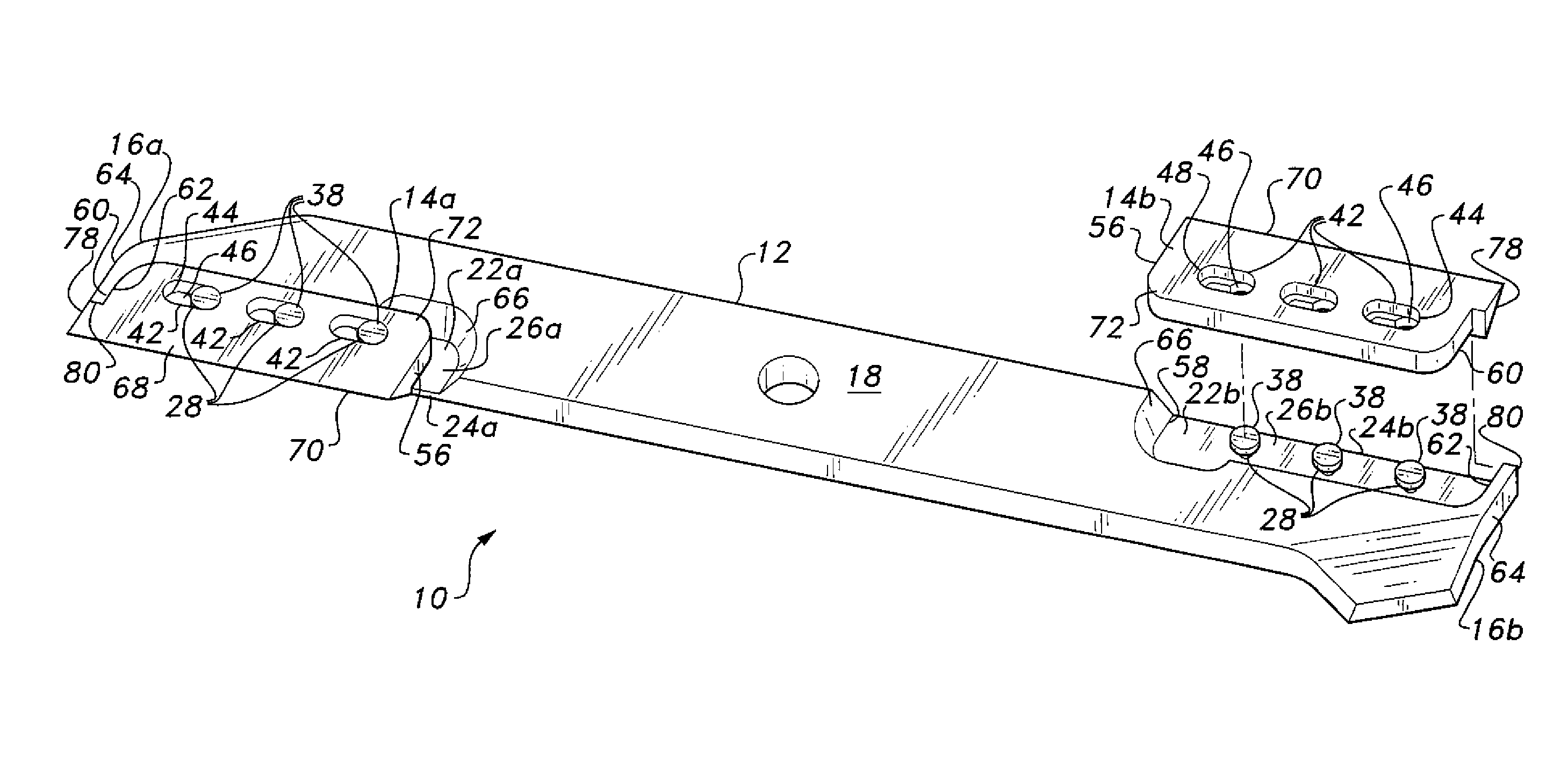 Mower blade with replaceable inserts