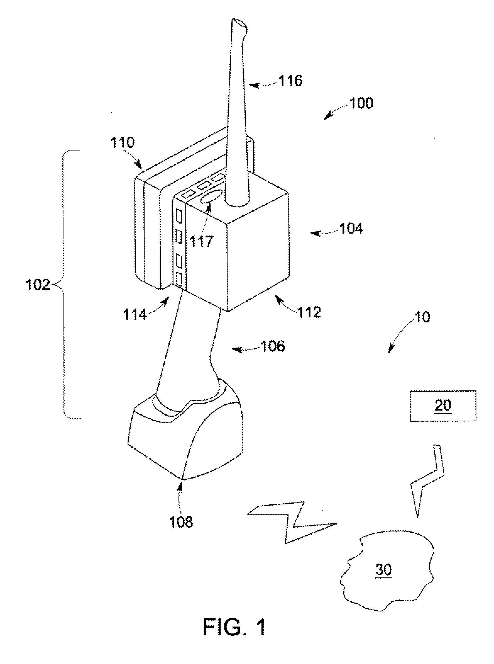 Inspection system deploying portable handset with active cooling feature