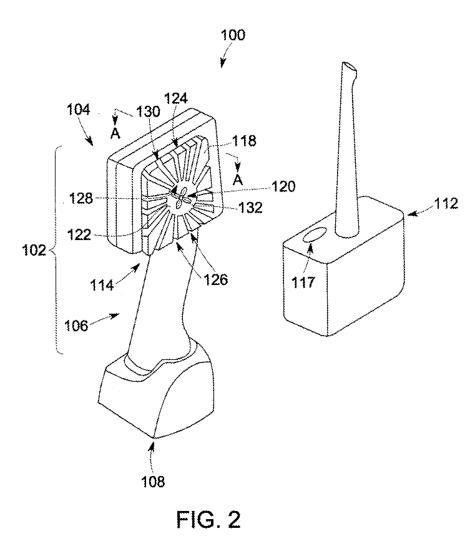 Inspection system deploying portable handset with active cooling feature