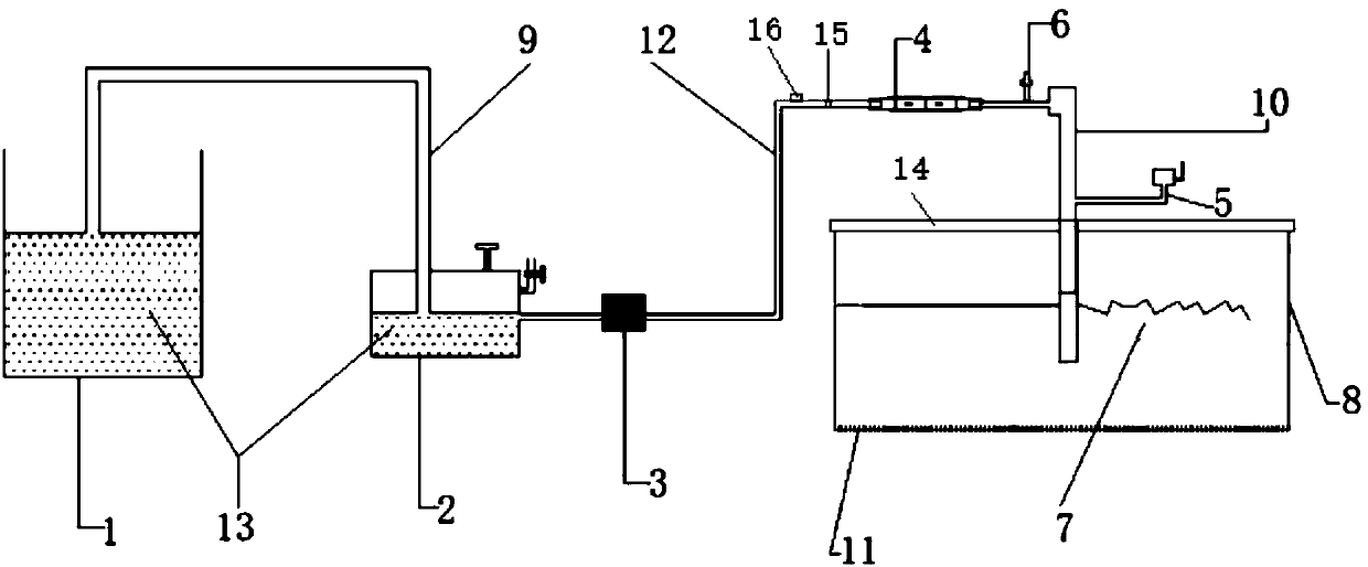 Crack grouting simulation testing device based on visual detection and testing method