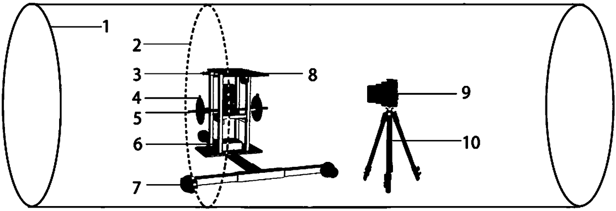 Tunnel section measurement device and measurement method thereof