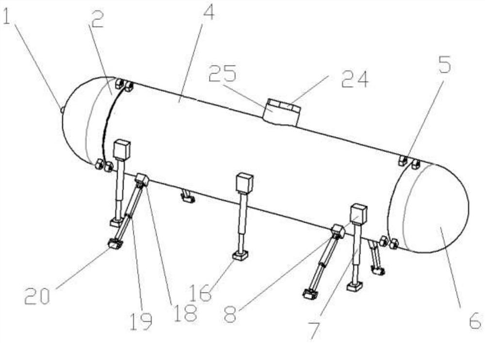 Combined type anti-explosion transportable oil tank based on gradient distribution foamed aluminum