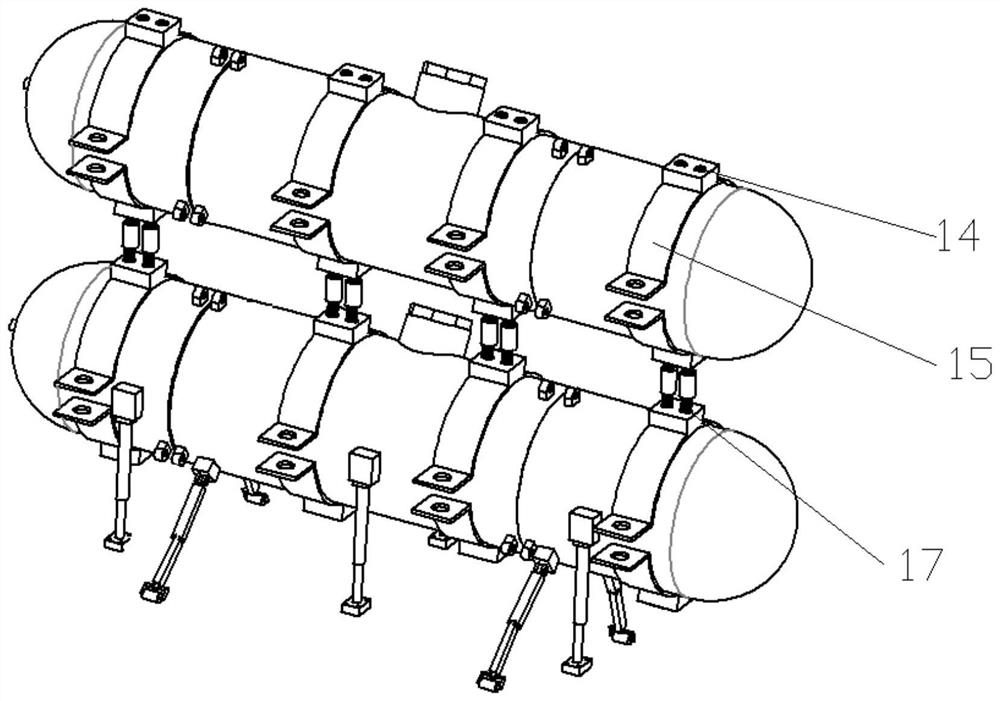 Combined type anti-explosion transportable oil tank based on gradient distribution foamed aluminum