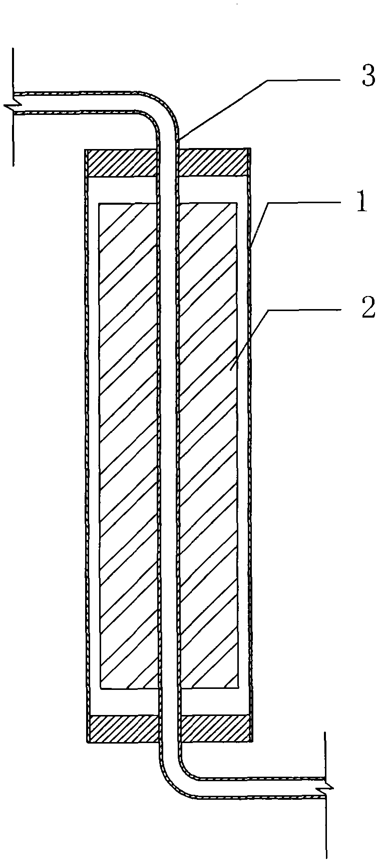 Lithium battery with built-in metal guide tube