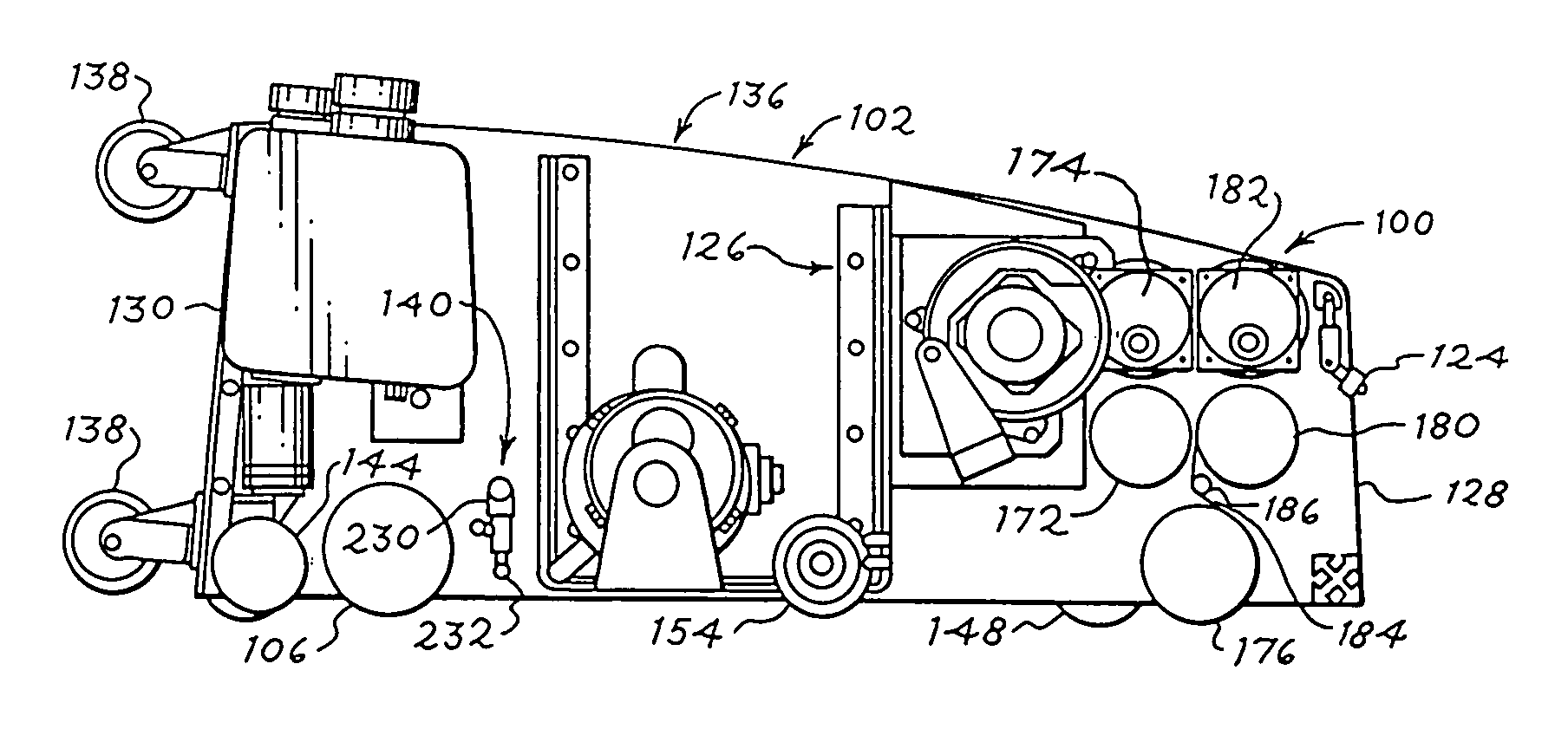 Bowling lane conditioning machine