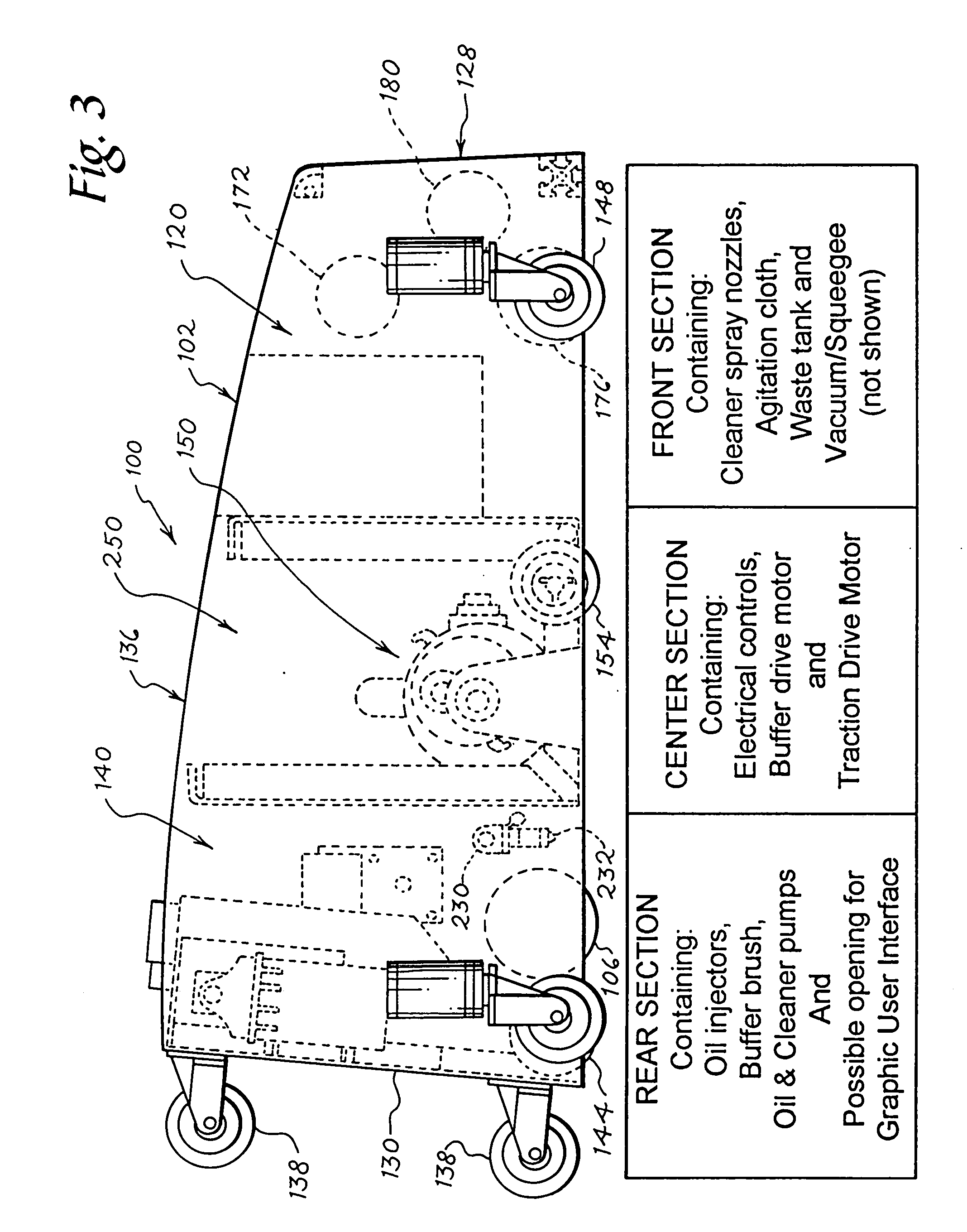 Bowling lane conditioning machine