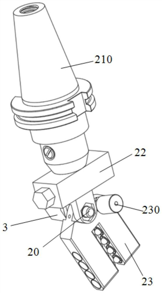 A blade processing system and method on an integral blisk