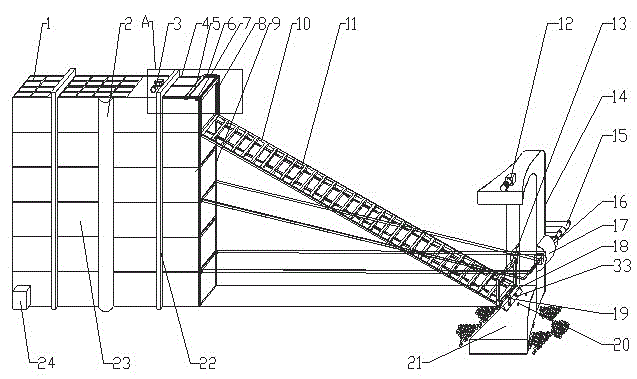 Roadside three-dimensional single-row car garage