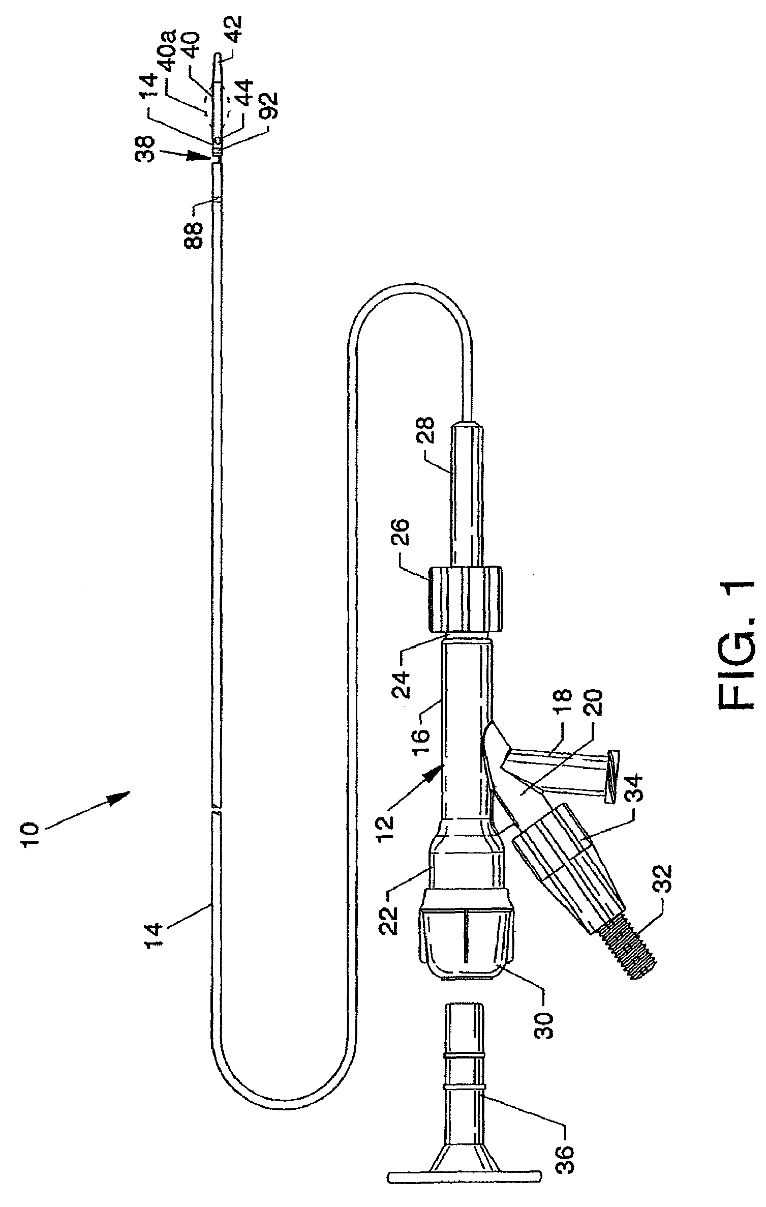 Rheolytic thrombectomy catheter with self-inflating distal balloon