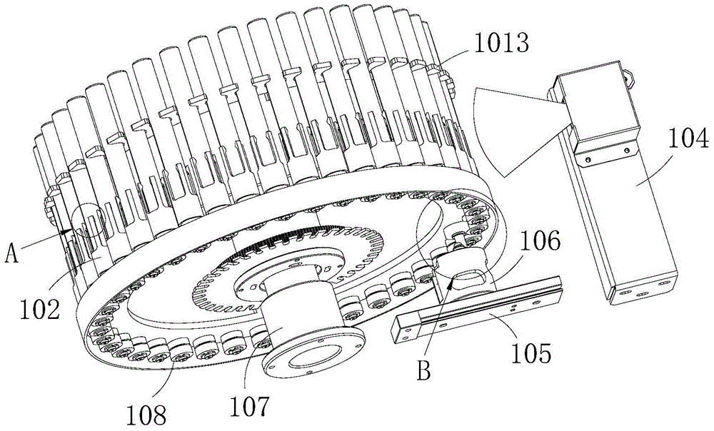 Automatic rotary bar code scanning structure