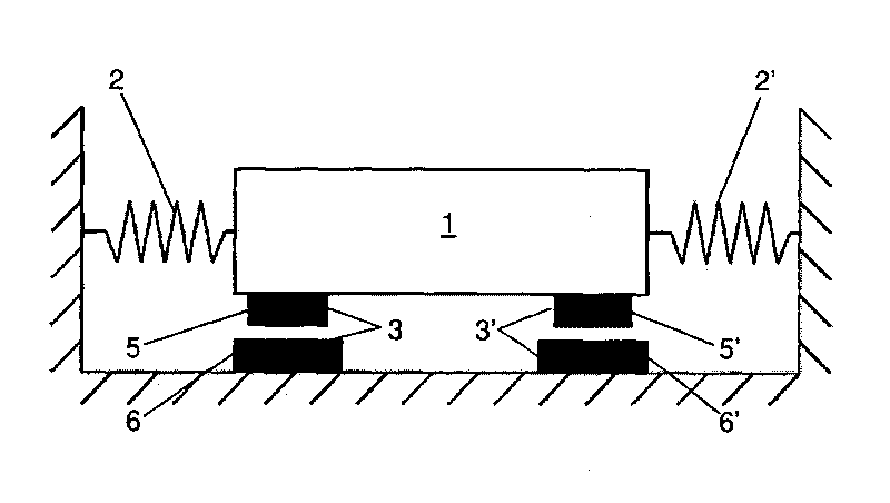 Method for damping vibrations acting on object to be protected e.g. building, involves partially absorbing static dead weight of vibrating mass by magnetic forces that act between elements of vibration damper