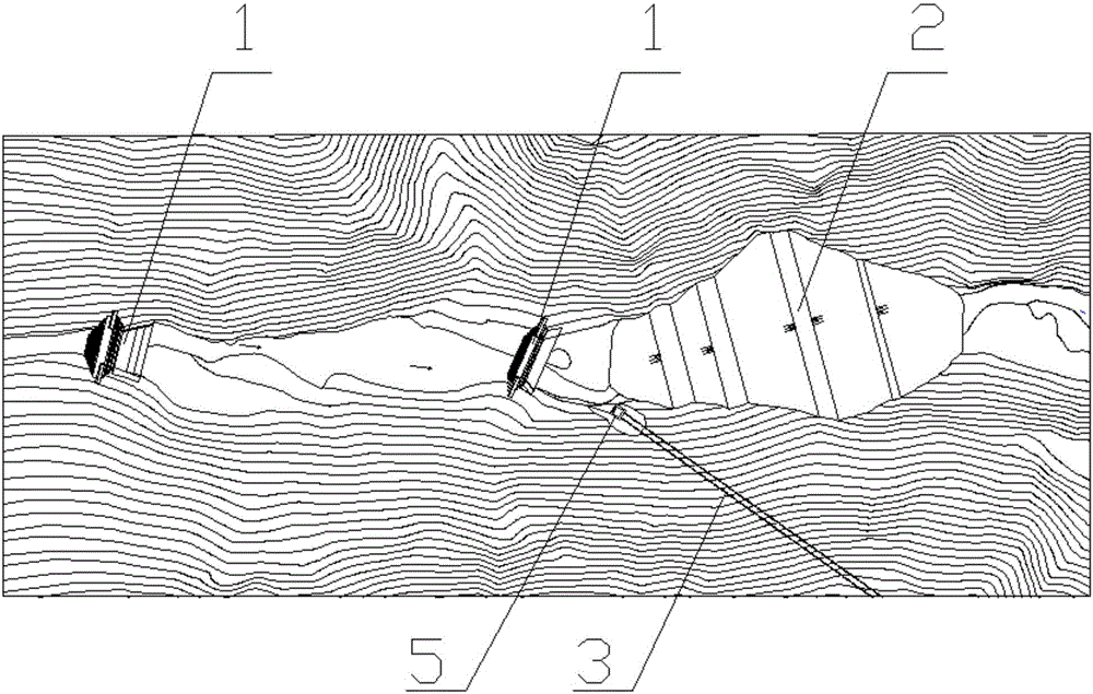 Protective arrangement structure for debris flow gully