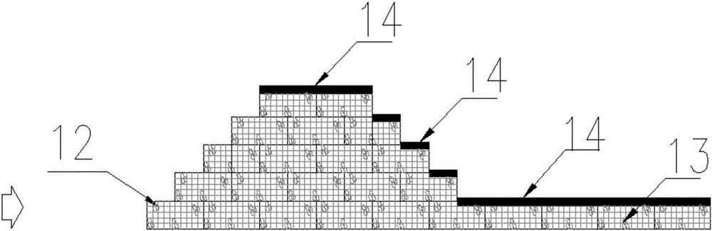 Protective arrangement structure for debris flow gully