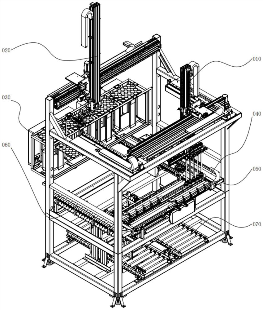 Automatic boxing method and device for fruit and vegetable sorting line