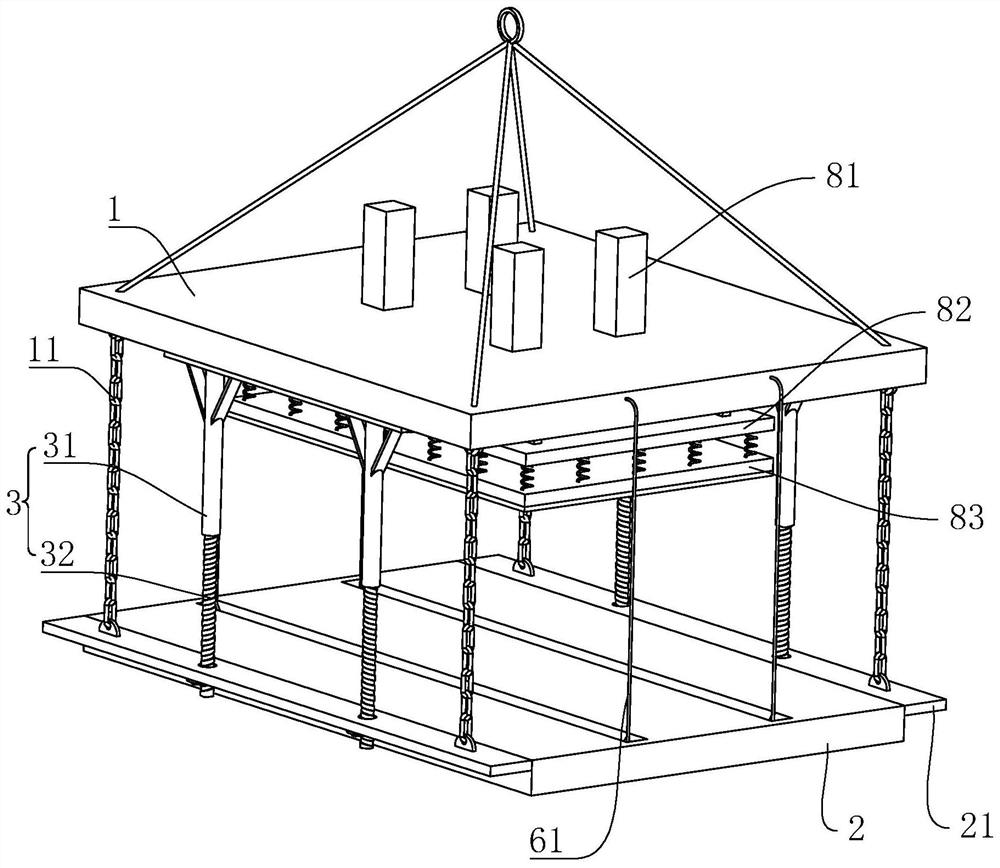 Efficient lifting appliance for PC component and lifting method thereof