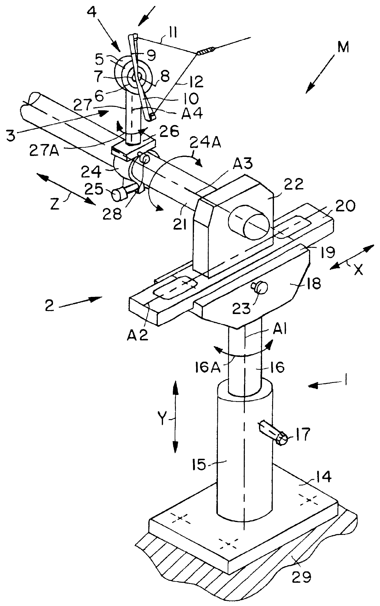 Mounting and positioning apparatus for a leno selvage former