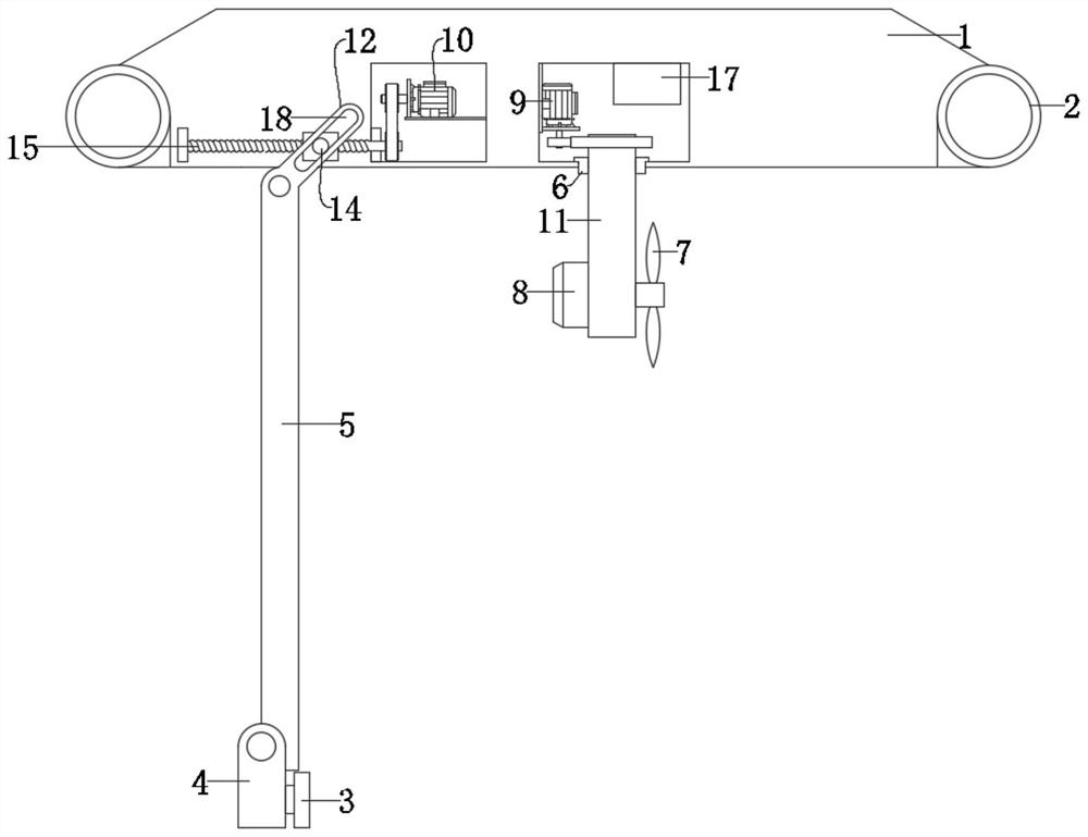 Unmanned ship with monitoring function